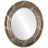 Lancaster Beveled Oval Mirror Frame in Champagne Silver