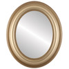 Lancaster Flat Oval Mirror Frame in Desert Gold