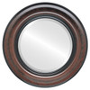 Lancaster Beveled Round Mirror Frame in Vintage Cherry