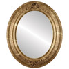 Winchester Flat Oval Mirror Frame in Champagne Gold