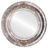 Winchester Beveled Round Mirror Frame in Champagne Silver