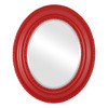 Somerset Beveled Oval Mirror Frame in Holiday Red