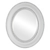 Somerset Beveled Oval Mirror Frame in Linen White