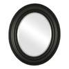 Somerset Beveled Oval Mirror Frame in Matte Black