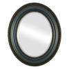 Somerset Beveled Oval Mirror Frame in Royal Blue