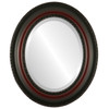 Somerset Beveled Oval Mirror Frame in Rosewood