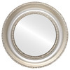 Somerset Flat Round Mirror Frame in Silver Shade