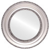 Somerset Flat Round Mirror Frame in Silver Spray