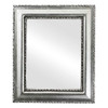 Somerset Flat Rectangle Mirror Frame in Silver Leaf with Black Antique