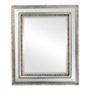 Somerset Beveled Rectangle Mirror Frame in Silver Leaf with Brown Antique