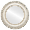 Venice Flat Round Mirror Frame in Taupe