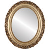 Venice Flat Oval Mirror Frame in Desert Gold