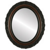 Venice Flat Oval Mirror Frame in Rosewood