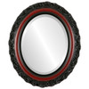 Venice Beveled Oval Mirror Frame in Vintage Cherry