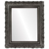 Venice Beveled Rectangle Mirror Frame in Black Silver