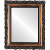 Venice Flat Rectangle Mirror Frame in Walnut