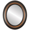 Chicago Flat Oval Mirror Frame in Walnut