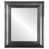 Chicago Flat Rectangle Mirror Frame in Black Silver