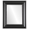 Chicago Beveled Rectangle Mirror Frame in Gloss Black