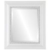 Chicago Beveled Rectangle Mirror Frame in Linen White