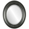 Boston Beveled Oval Mirror Frame in Black Silver