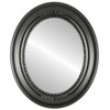 Boston Flat Oval Mirror Frame in Black Silver