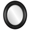 Boston Beveled Oval Mirror Frame in Gloss Black