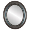 Boston Flat Oval Mirror Frame in Royal Blue