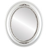 Boston Flat Oval Mirror Frame in Silver Spray