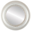 Boston Flat Round Mirror Frame in Silver Shade