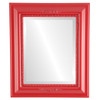 Boston Beveled Rectangle Mirror Frame in Holiday Red