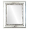 Boston Beveled Rectangle Mirror Frame in Silver Leaf with Black Antique