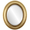 Heritage Beveled Oval Mirror Frame in Gold Leaf