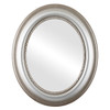 Heritage Flat Oval Mirror Frame in Silver Shade