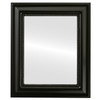 Heritage Flat Rectangle Mirror Frame in Gloss Black