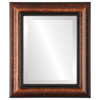 Heritage Beveled Rectangle Mirror Frame in Vintage Walnut