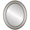 Philadelphia Flat Oval Mirror Frame in Silver Shade