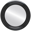 Philadelphia Flat Round Mirror Frame in Gloss Black