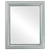 Philadelphia Flat Rectangle Mirror Frame in Silver Leaf with Brown Antique