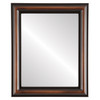 Philadelphia Flat Rectangle Mirror Frame in Walnut