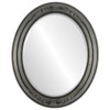 Florence Beveled Oval Mirror Frame in Black Silver