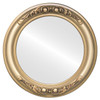 Florence Flat Round Mirror Frame in Desert Gold