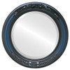Florence Beveled Round Mirror Frame in Royal Blue