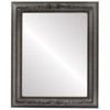 Florence Flat Rectangle Mirror Frame in Black Silver