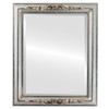Florence Beveled Rectangle Mirror Frame in Silver Leaf with Brown Antique