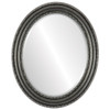 Dorset Beveled Oval Mirror Frame in Black Silver