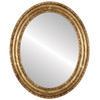 Dorset Flat Oval Mirror Frame in Champagne Gold