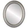 Dorset Flat Oval Mirror Frame in Silver Shade
