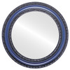 Dorset Flat Round Mirror Frame in Royal Blue