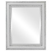 Dorset Beveled Rectangle Mirror Frame in Linen White